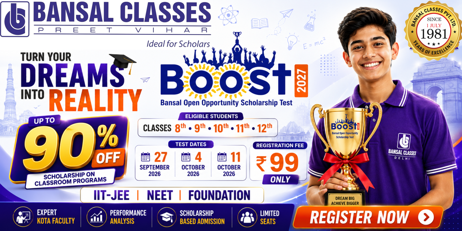 Bansal Open Opportunity Scholarship Test